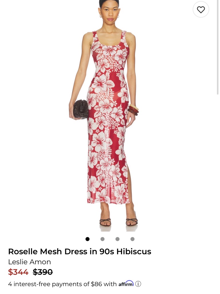 Sleeveless Hibiscus Maxi Dress In Red And White